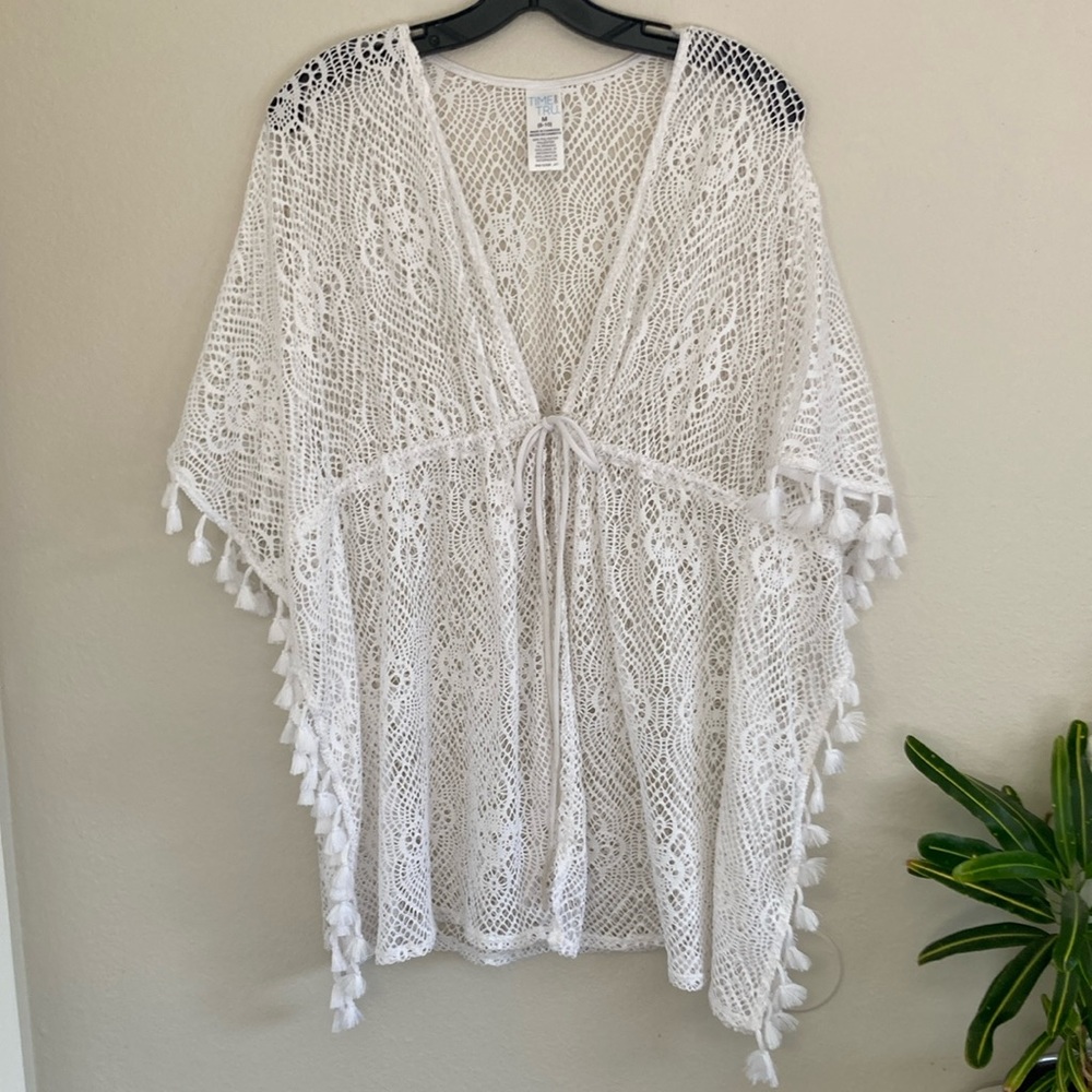 White Lace Swim Coverup